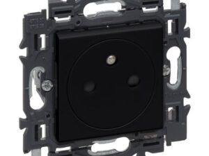 Legrand Valena Next vlakke contactdoos 2P+A 16A volledig apparaat zwart met spanklauwen Valena Next Zwart