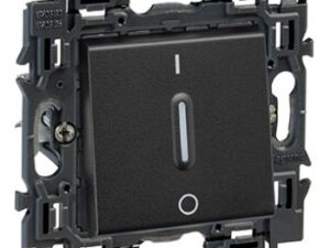 Legrand Valena Next tweepolige schakelaar 16AX volledig apparaat zwart met spanklauwen Valena Next Zwart