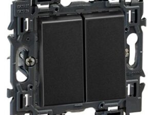 Legrand Valena Next dubbele drukknop 6A volledig apparaat zwart met spanklauwen Valena Next Zwart