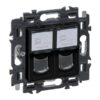 Legrand Valena Next contactdoos 2xRJ45 UTP cat6 volledig apparaat zwart met spanklauwen Valena Next Zwart