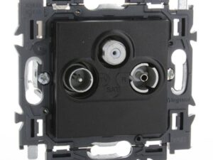 Legrand Valena Next TV/FM/SAT contactdoos ster volledig apparaat zwart met spanklauwen Valena Next Zwart