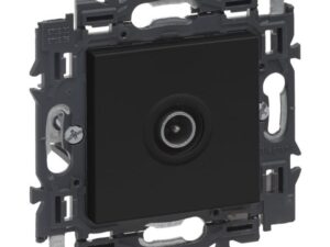 Legrand Valena Next enkelv. TV contactdoos volledig apparaat zwart met spanklauwen Valena Next Zwart