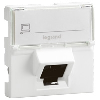 LEGRAND RJ45 CAT6 FTP 2MOD 1RJ 45° LCS2 MOSAIC Mosaic Stopcontacten