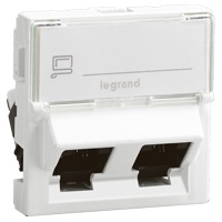 LEGRAND RJ45 CAT6 FTP 2RJ 45°2MOD LCS2 MOSAIC. Mosaic Stopcontacten