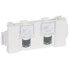 LEGRAND MOSAIC 2XRJ 45 CAT 5E UTP KLIK Mosaic Stopcontacten
