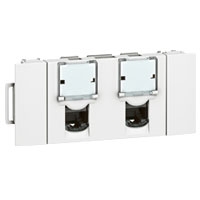 LEGRAND Mosaic 2xRJ 45 cat 6 UTP klik DLP klik-in Mosaic Mosaic Stopcontacten