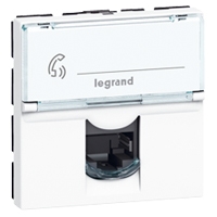 LEGRAND LCS2 contactdoos RJ45 CAT5e F/UTP 2 modules Mosaic witte kleur Mosaic Stopcontacten