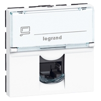 LEGRAND LCS2 contactdoos RJ45 CAT6 U/UTP 2 modules Mosaic witte kleur Mosaic Stopcontacten