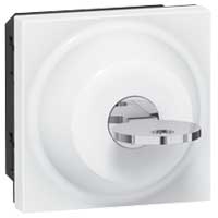 LEGRAND Mosaic sleutelschakelaar 2 standen 6A 250V 2 modules wit Mosaic Schakelaars