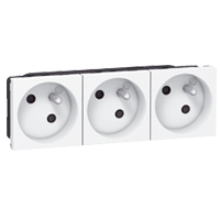 LEGRAND Mosaic Link contactdoos 3x2P+A -vlakcontactdoos op 45°-6 modules wit Mosaic Stopcontacten