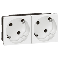 LEGRAND Mosaic ctdoos 2x2P+A Schuko 10/16A 250V multihouder Mosaic Stopcontacten