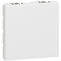 LEGRAND Mosaic afsluitplaat antibact. 2mod. wit Mosaic afdekplaten