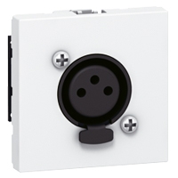 LEGRAND Mosaic contactdoos XLR driepolig Neutrik vrouwelijk 2 modules wit Mosaic Stopcontacten