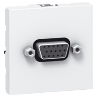 LEGRAND Mosaic contactdoos HD15 vrouwelijk 2 modules wit Mosaic Stopcontacten