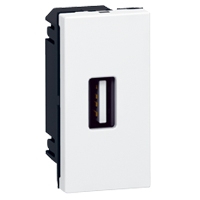 LEGRAND Mosaic ctdoos USB vrouw. 1 mod. Wit Mosaic Stopcontacten