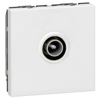 LEGRAND Mosaic contactdoos voor TV mannelijk 0-2400 MHz 2 modules wit Mosaic Stopcontacten