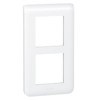 LEGRAND Mosaic afdekplaat 2×2 modules wit centerafstand 57mm verticaal Mosaic afdekplaten