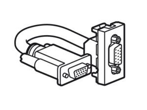 LEGRAND Mosaic contactdoos HD15 voorbekabeld 1 module Alu Mosaic Stopcontacten