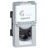 LEGRAND RJ45 CAT5E FTP 1 MOD KL=ALU LCS2 MOSAIC Mosaic Stopcontacten