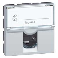 LEGRAND RJ45 CAT5E FTP 2MOD KL=ALU LCS2 MOSAIC Mosaic Stopcontacten