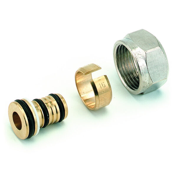 Comap knelkoppeling voor Multiskin meerlagenbuis vernikkeld M22 16 x 2