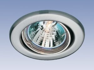 TECHNOLUX Inbouwspot rond richtbaar 12V 50W MR16 82mm edelstaal IP20 Inbouwspots Rond GU 5,3