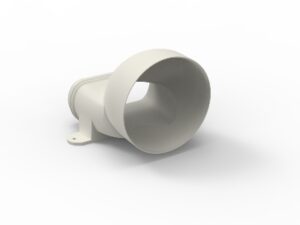 Renson EASYFLEX verloopstuk – rond naar plat 140 x 60 mm > Ø 125 mm EasyFlex
