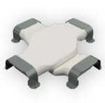 Renson EASYFLEX kruisstuk pivot (2x brugstuk 4x metalen beugel) EasyFlex