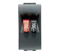 BTICINO Connector Living 2P voor luidspreker Home Cinema klemmen donkergrijs Telefooncontactdozen en audio/video
