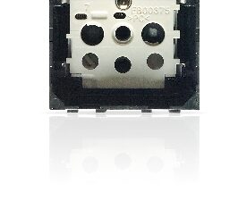 Bticino LivingLight Contactdoos 2P+A 16A 250V 2 modules steekklemmen zonder toets Contactdozen 10/16 A 250 Volt met steekklemmen