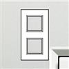 BTICINO LivingLight Rechthoekige afdekplaat 2×2 modules 71mm zilver Living Light Zilver