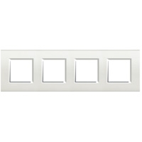 Bticino LivingLight Rechthoekige afdekplaat 4×2 modules 71mm wit Living Light wit