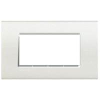 Bticino LivingLight Rechthoekige afdekplaat 4 modules wit Living Light wit