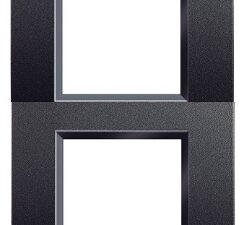 Bticino LivingLight Rechthoekige afdekplaat 2×2 modules 57mm antraciet Living Light Antraciet