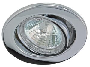 TECHNOLUX Inbouwspot richtbaar rond 12V 50W 89mm chroom IP20 inbouw Ø68 Inbouwspots Rond GU 5,3