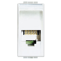 BTICINO Connector RJ 11 Light type K10 voor telefoon stekker 2841/2 1 module Telefooncontactdozen en audio/video