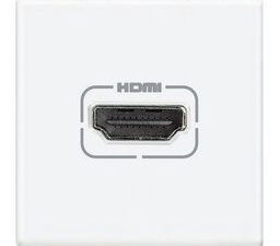 BTICINO LivingLight Contactdoos HDMI 2 modules wit Telefooncontactdozen en audio/video