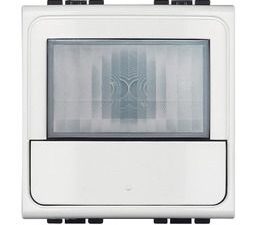BTICINO LivingLight Automatische schakelaar infrarouge 2 modules 2.5A 230V wit Bewegingsdetectoren