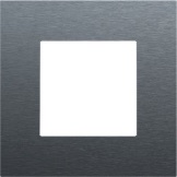 Niko Pure alu steel grey Enkelvoudige afdekplaat Niko Pure alu steel grey