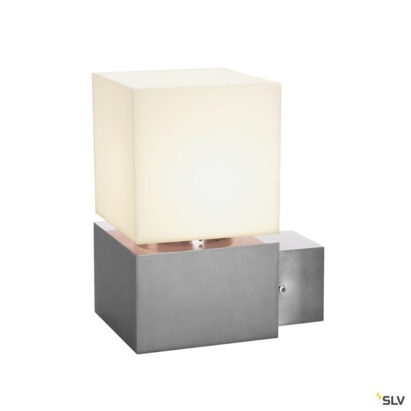 SLV SQUARE WALL E27 outdoor wandarmatuur roestvrij staal 304 max. 20W IP44 Wandarmaturen