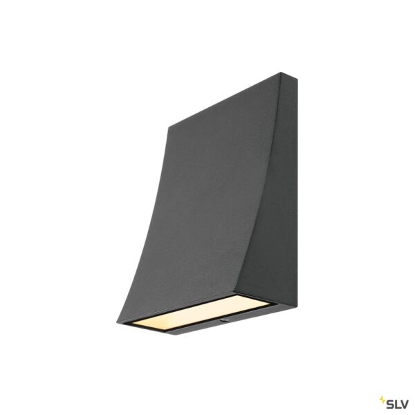 SLV DELWA WIDE LED outdoor wandarmatuur 3000K 100° antraciet IP44 Wandarmaturen