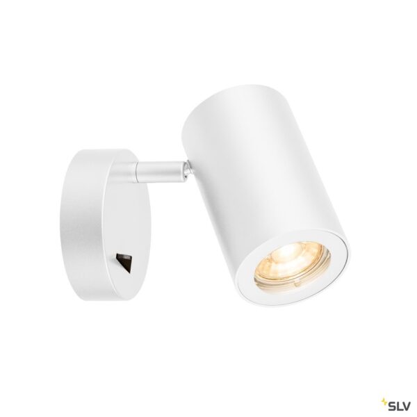 SLV ENOLA_B wandarmatuur QPAR51 met schakelaar wit max. 50W Wandlampen