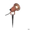 SLV Belgium Big Nautilus QPAR51 buitenlamp met grondpin roestkleurig IP65 max. 11W Spikes