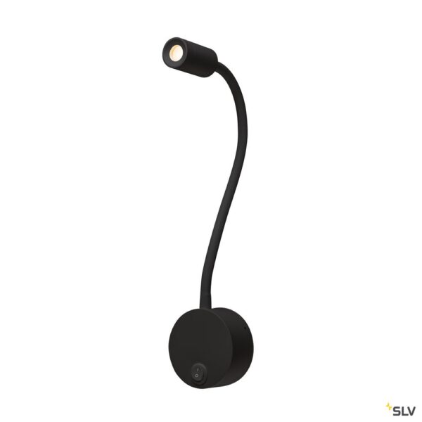 SLV Belgium Dio Flex Plate LED LED indoor wandopbouwlamp zwart 2700K Wandlampen