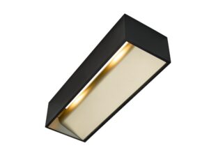 SLV LOGS IN L indoor LED wandarmatuur zwart/messing 3000K TRIAC dimbaar Wandlampen