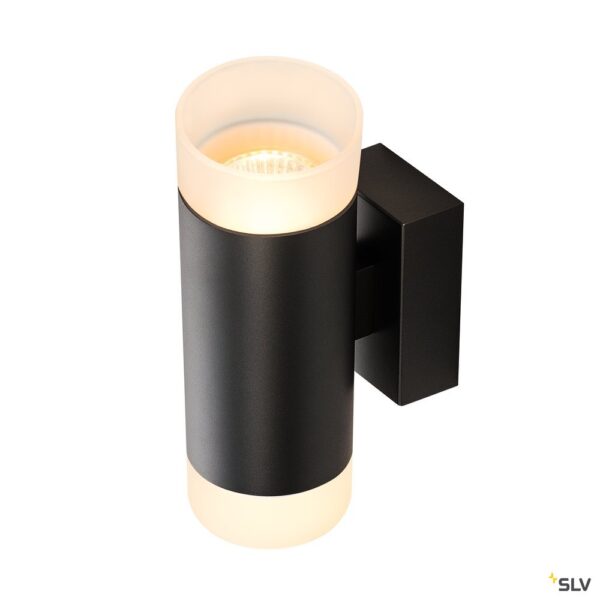 SLV ASTINA UP/DOWN QPAR51 indoor wandarmatuur zwart Wandlampen
