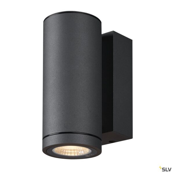 SLV ENOLA ROUND S single outdoor LED wandarmatuur antraciet CCT 3000/4000K Wandarmaturen