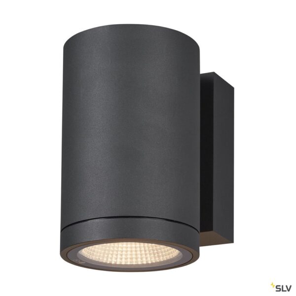 SLV ENOLA ROUND M single outdoor LED wandarmatuur antraciet CCT 3000/4000K Wandarmaturen