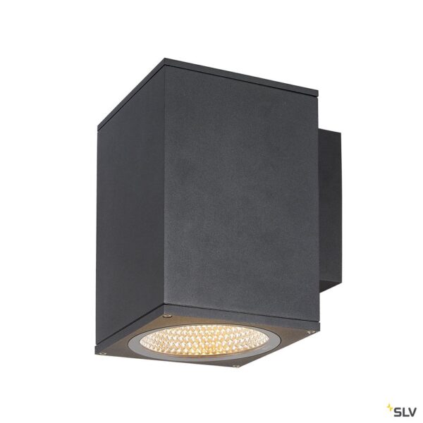 SLV ENOLA SQUARE L single outdoor LED wandarmatuur antraciet CCT 3000/4000K Wandarmaturen