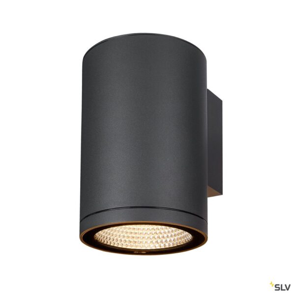 SLV ENOLA ROUND L single outdoor LED wandarmatuur antraciet CCT 3000/4000K Wandarmaturen